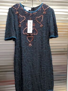 Vintage Y2K Jessica Taylor 100% Silk Evening Dress